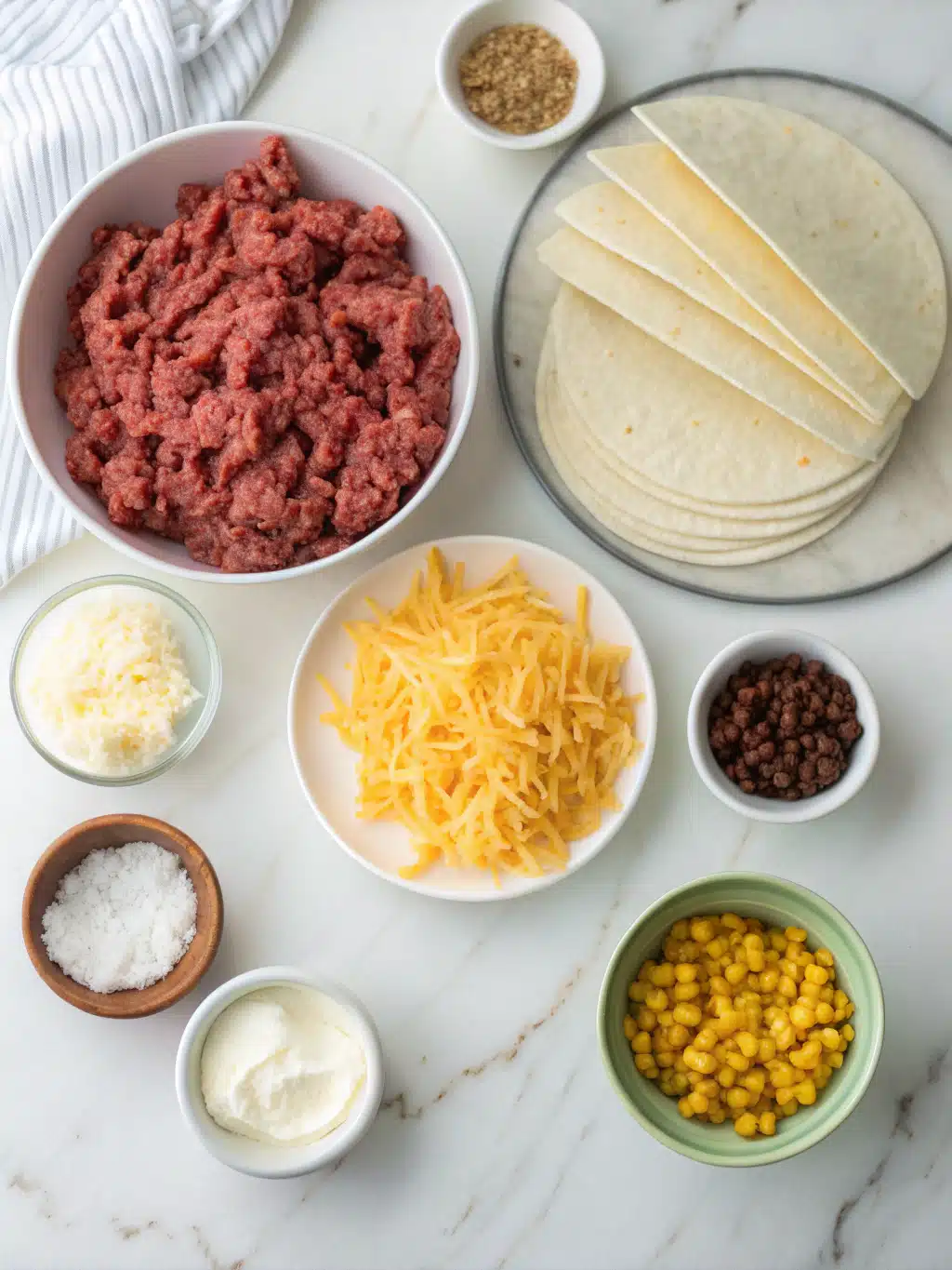 cheesy ground beef enchiladas ingredients