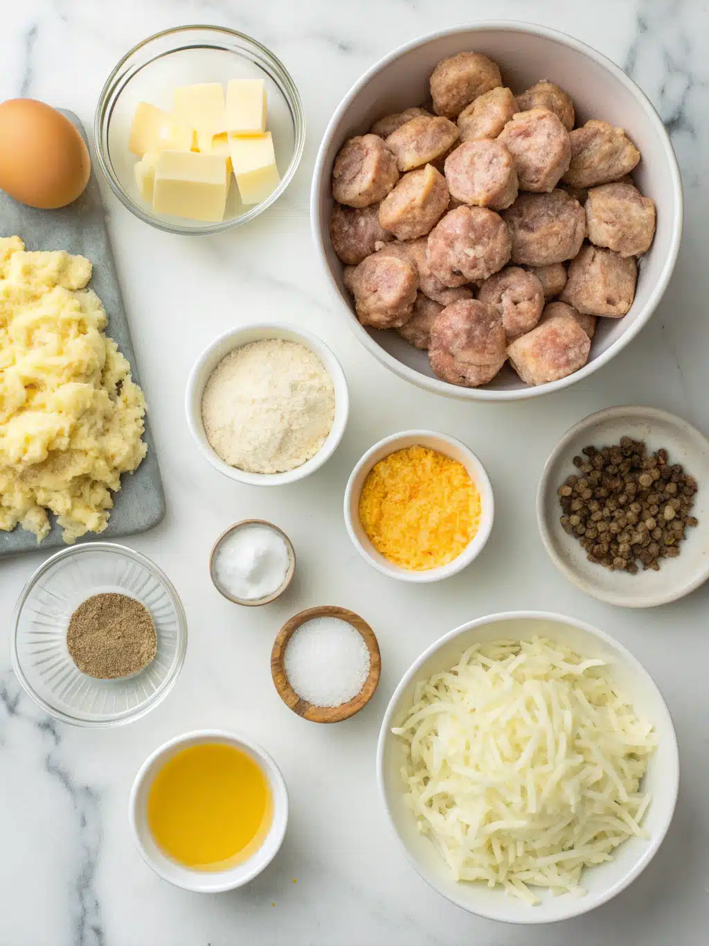 cheesy sausage biscuit breakfast casserole ingredients