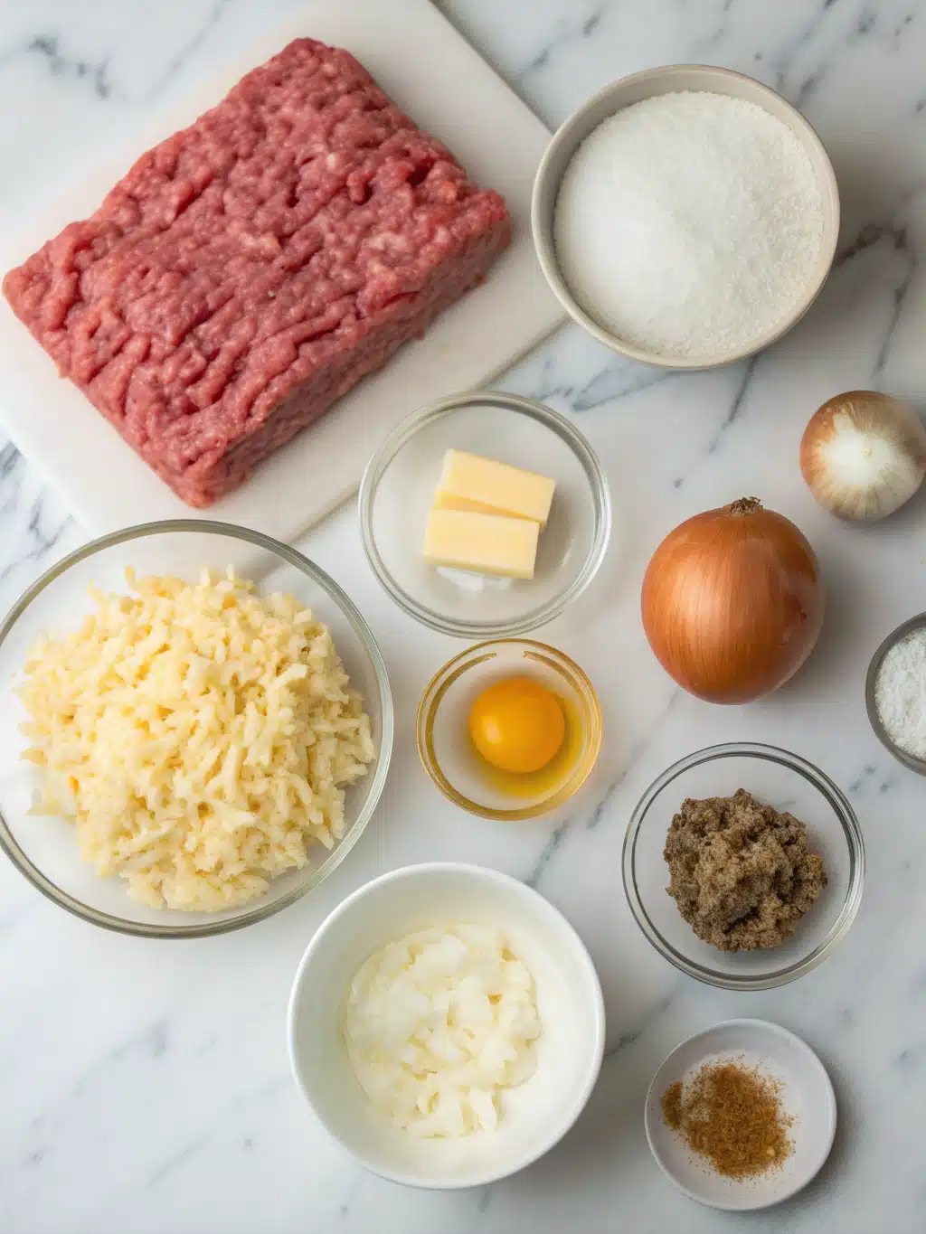 classic french onion meatloaf with gruyere ingredients