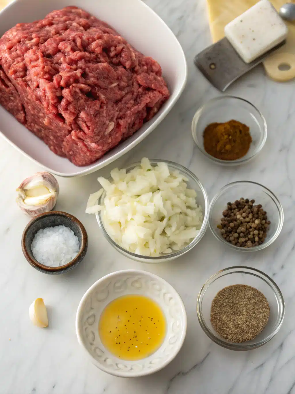 classic meatloaf with onion and garlic ingredients