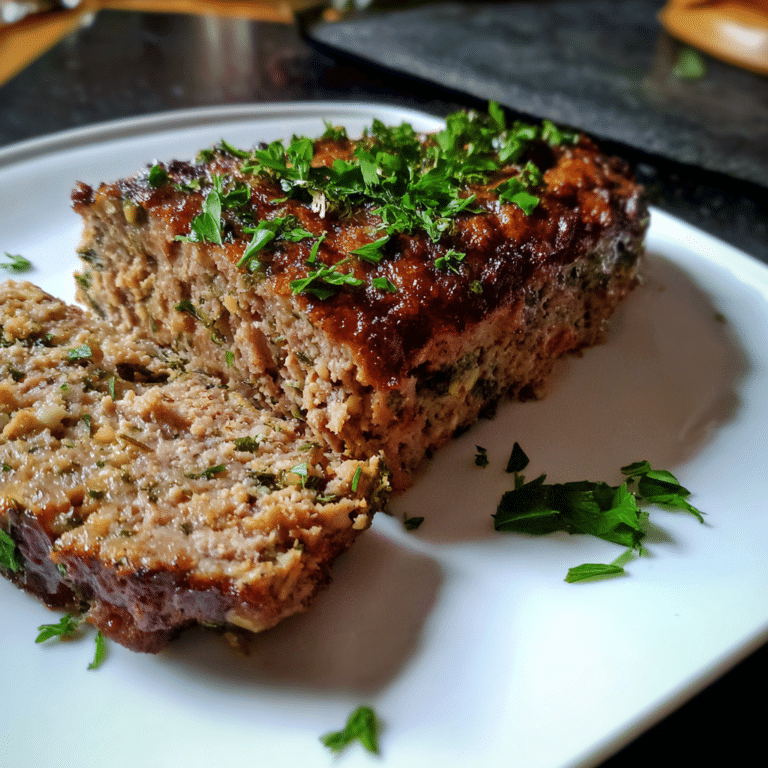 Classic Meatloaf with Parsley and Herbs incorporates fresh herbs into seasoned beef for a flavorful, aromatic dish.