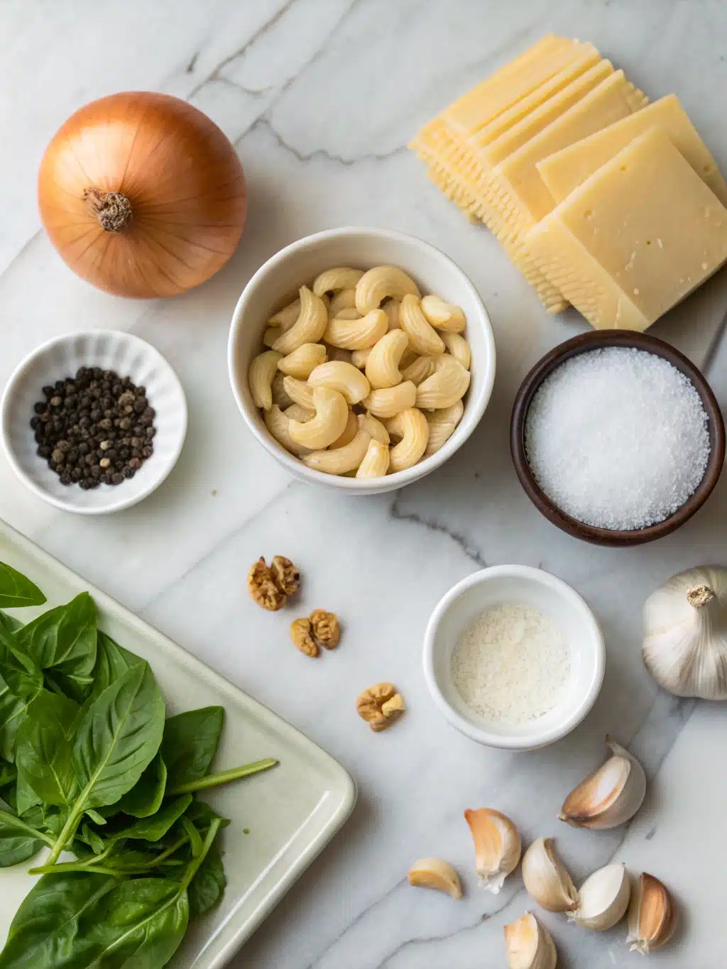 creamy pesto lasagna soup with mozzarella ingredients