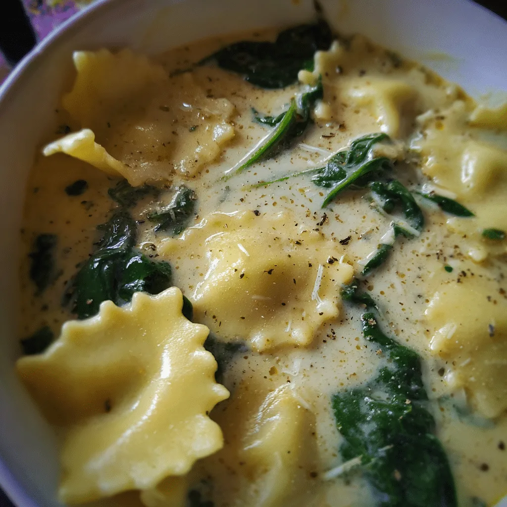 Creamy Ricotta Lasagna Soup with Spinach balances pasta, cheese, and fresh greens in a flavorful, comforting bowl of creamy goodness.