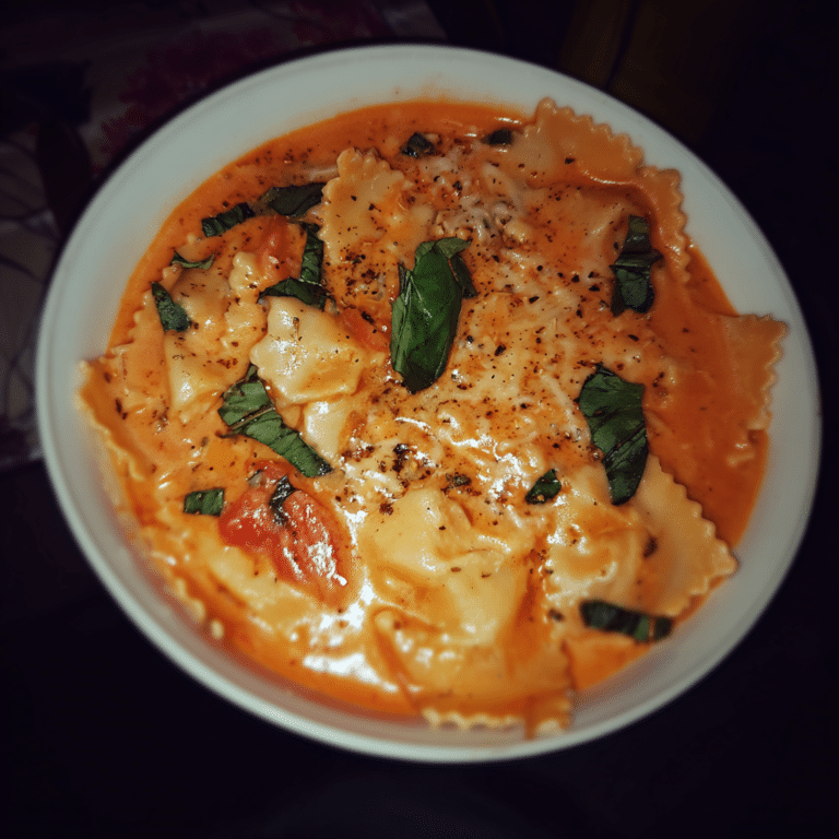 Creamy Tomato Lasagna Soup with Fresh Basil combines a tomato base, pasta, and herbs into a fragrant, creamy comfort dish.