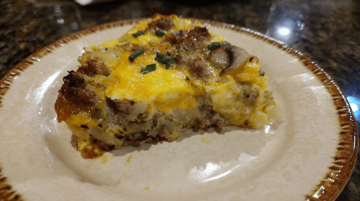 Crockpot Sausage Breakfast Casserole cooks sausage, eggs, and cheese slowly for a warm and hearty breakfast.
