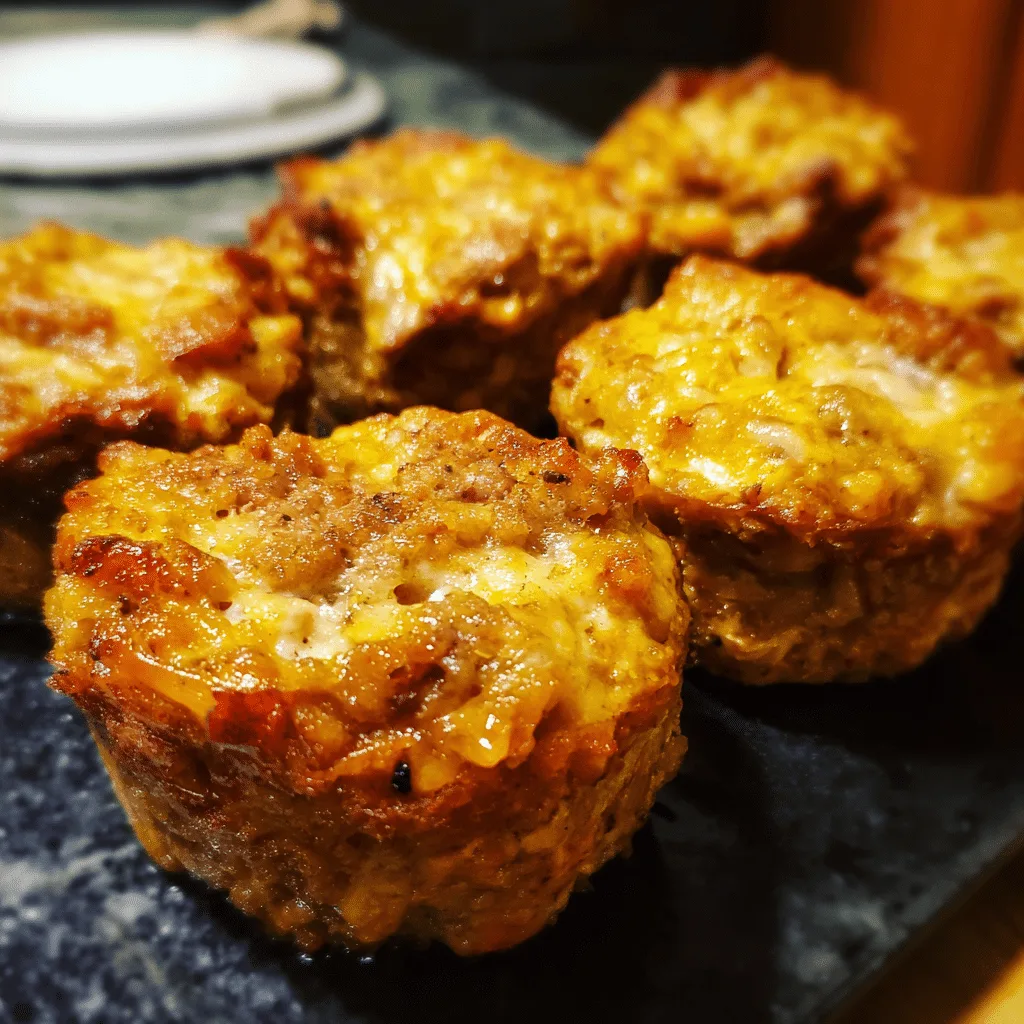 French Onion Meatloaf Muffins portion beef, onions, and cheese into individual servings for a flavorful twist.