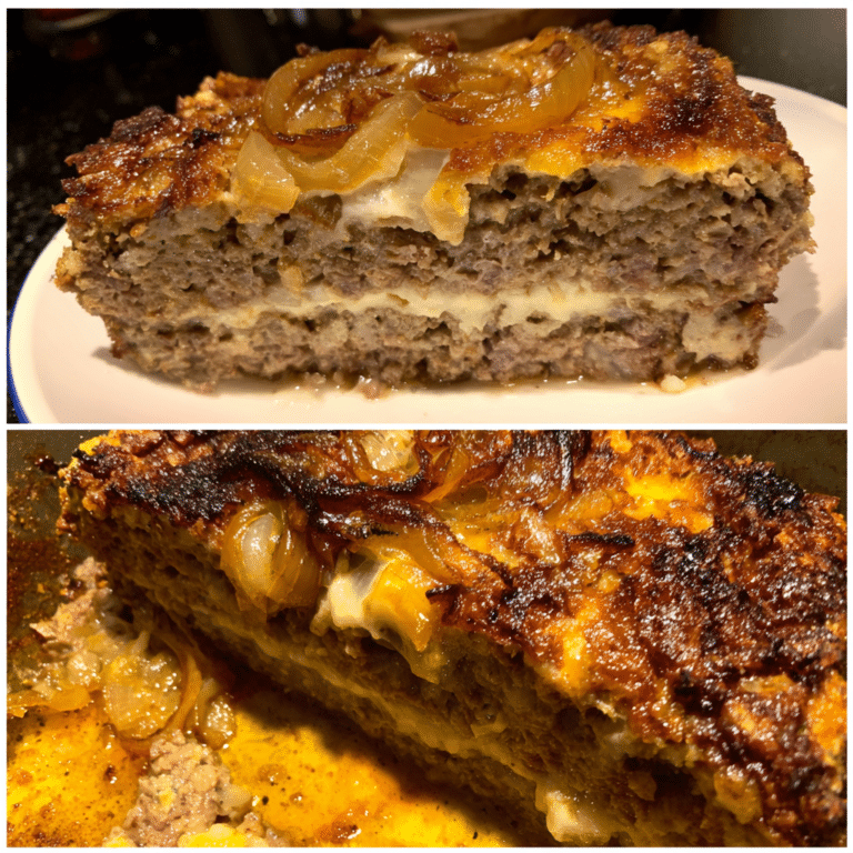 French Onion Meatloaf with Panko Breadcrumbs blends beef, onions, and crispy crumbs for a flavorful variation.