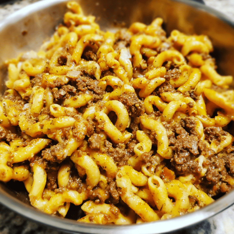 Homemade Hamburger Helper with Ground Beef creates a creamy, cheesy one-pan meal with pasta and seasoned beef.