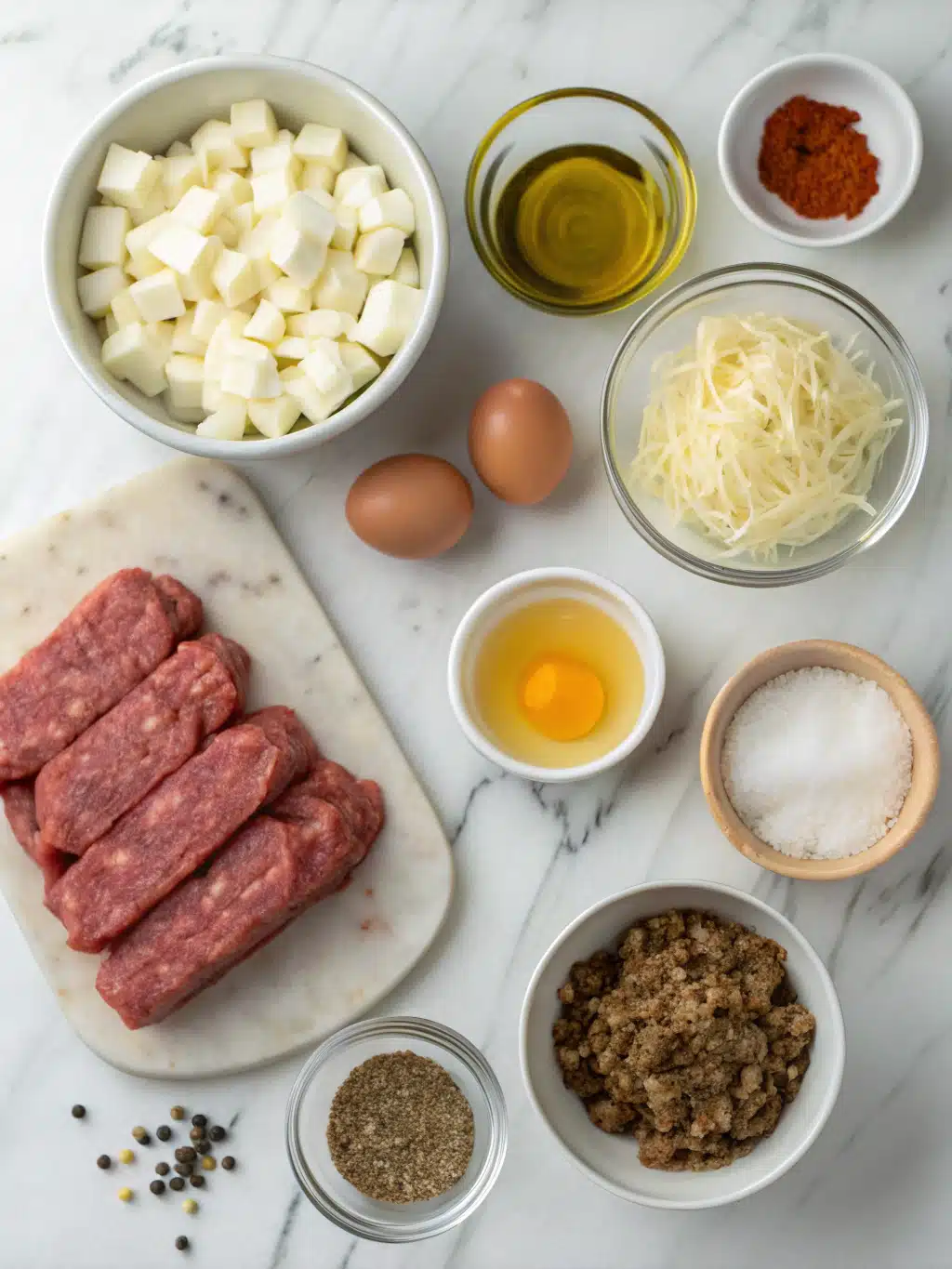 italian sausage breakfast casserole with mozzarella ingredients