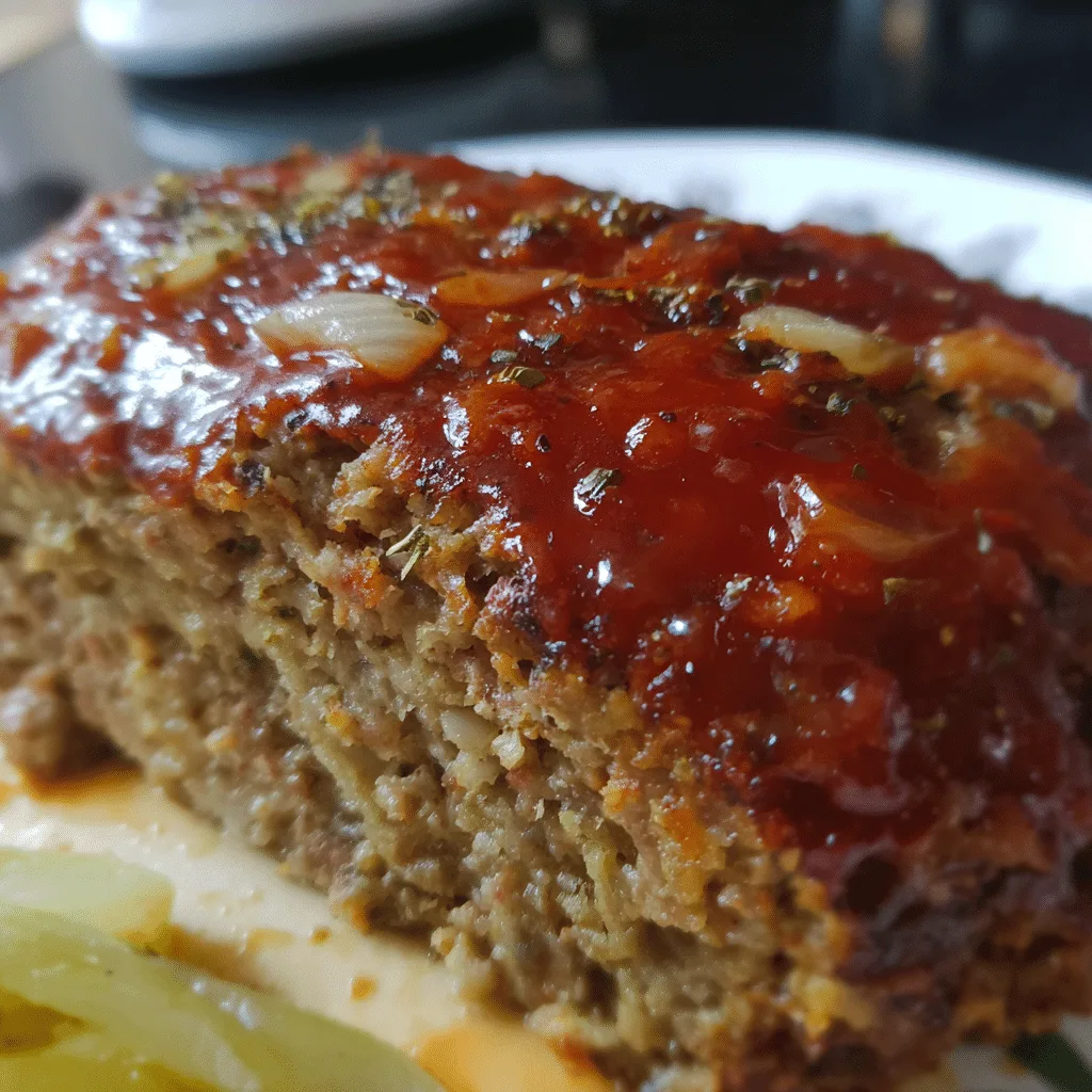 Juicy Meatloaf with Worcestershire Sauce blends beef, breadcrumbs, and sauce into a tender, flavorful meal.