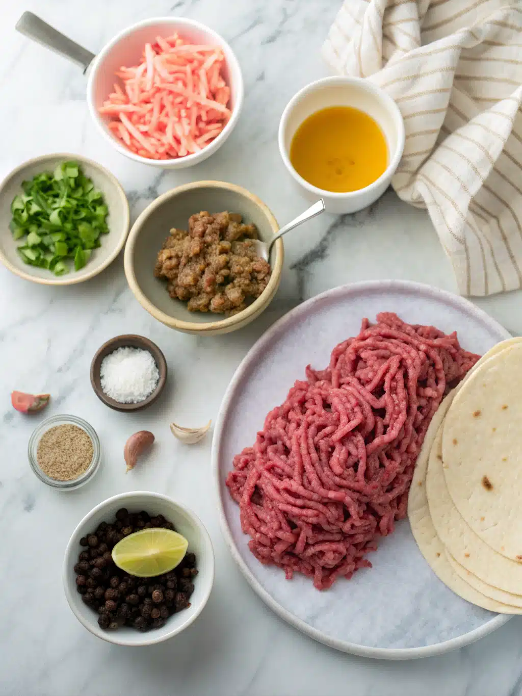 korean bbq ground beef tacos ingredients