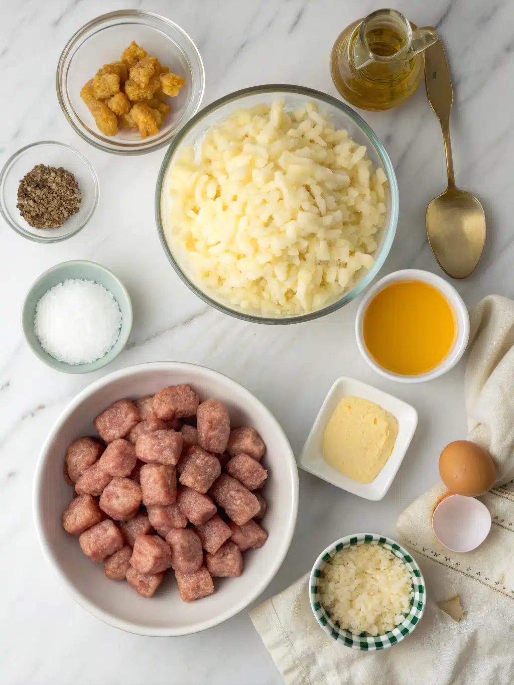 make ahead tater tot sausage cheese bake ingredients