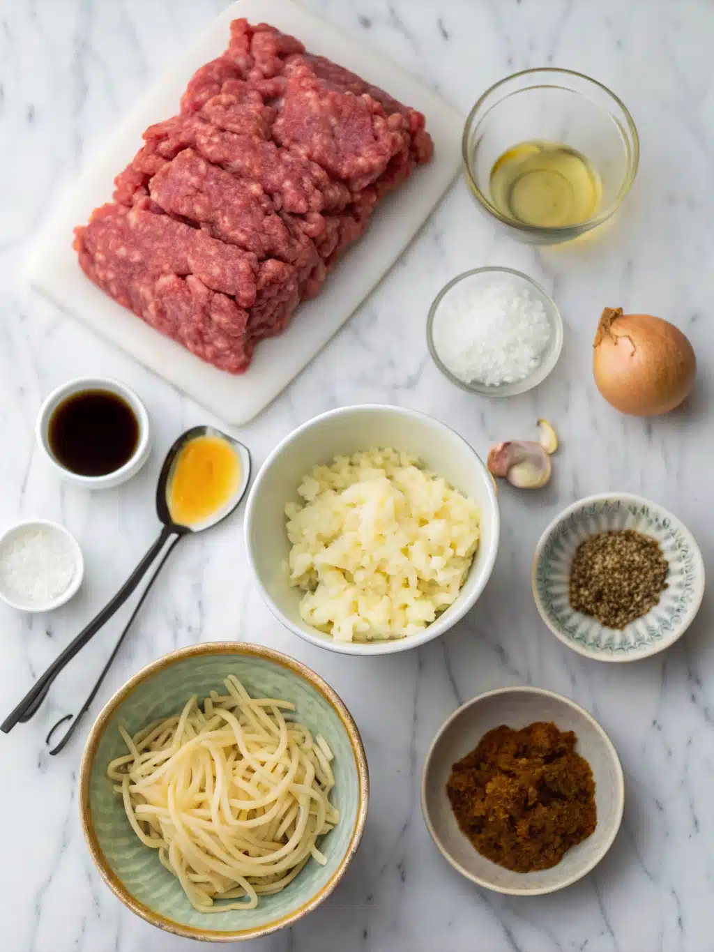 mongolian ground beef noodles ingredients