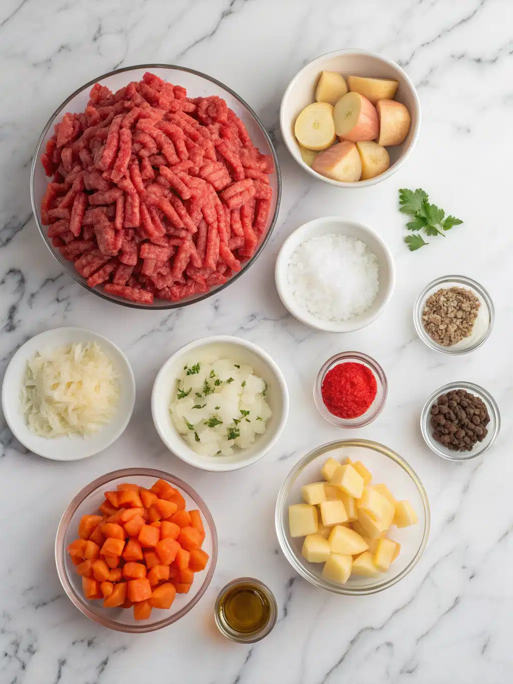 one pot ground beef goulash ingredients