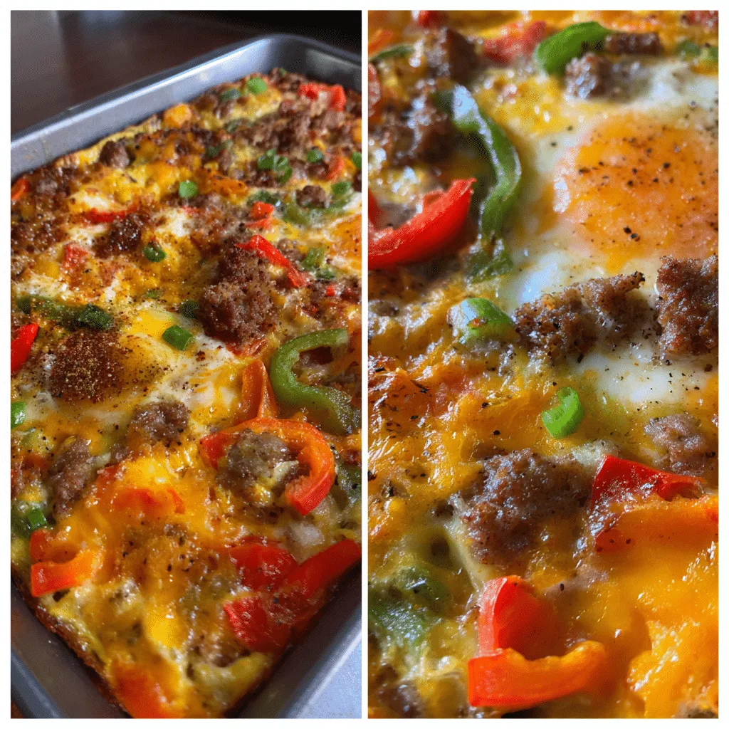 Sausage & Bell Pepper Breakfast Bake