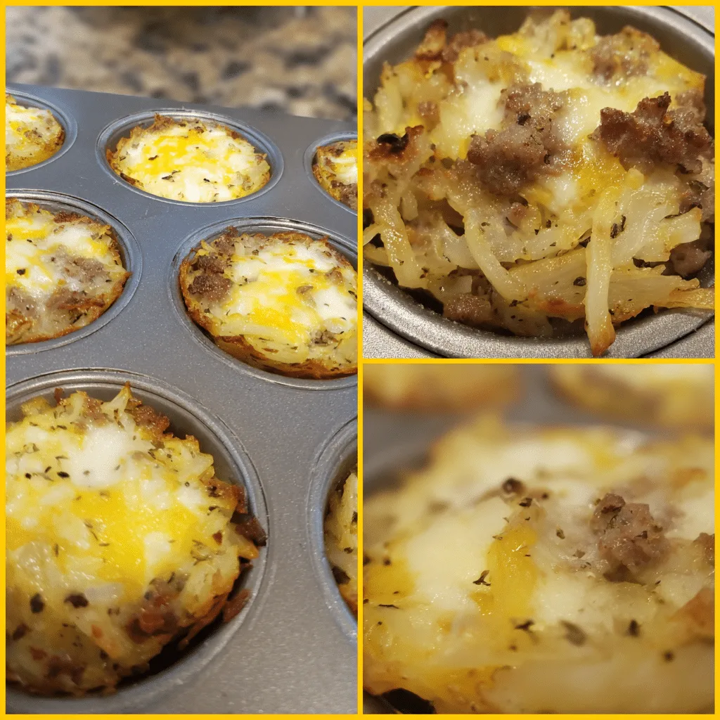 Sausage Hashbrown Breakfast Muffin Casserole