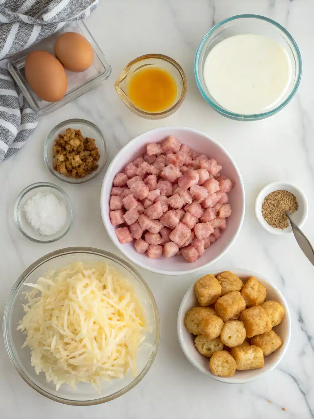 tater tot ham breakfast casserole ingredients