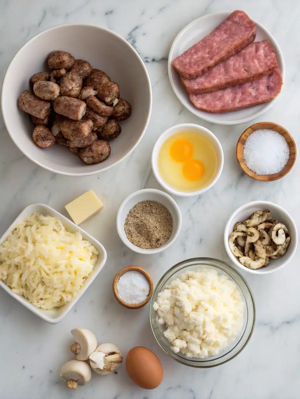 tater tot mushroom egg bake ingredients