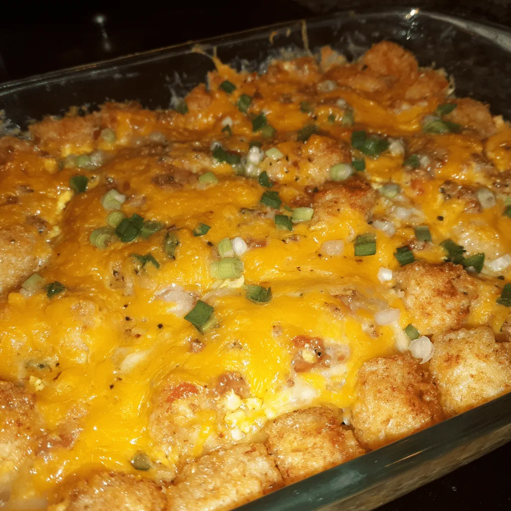 Tater Tot Tex-Mex Breakfast Casserole