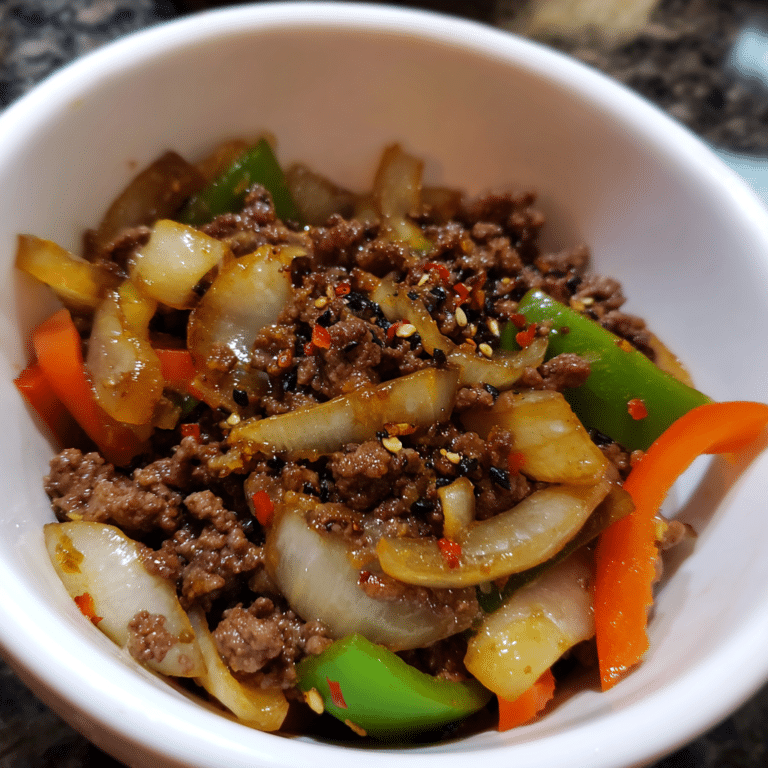 Teriyaki Ground Beef Stir-Fry blends beef, vegetables, and teriyaki sauce for a sweet-savory, quick dish.