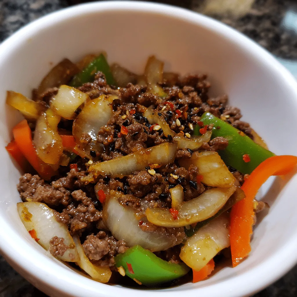 Teriyaki Ground Beef Stir-Fry blends beef, vegetables, and teriyaki sauce for a sweet-savory, quick dish.