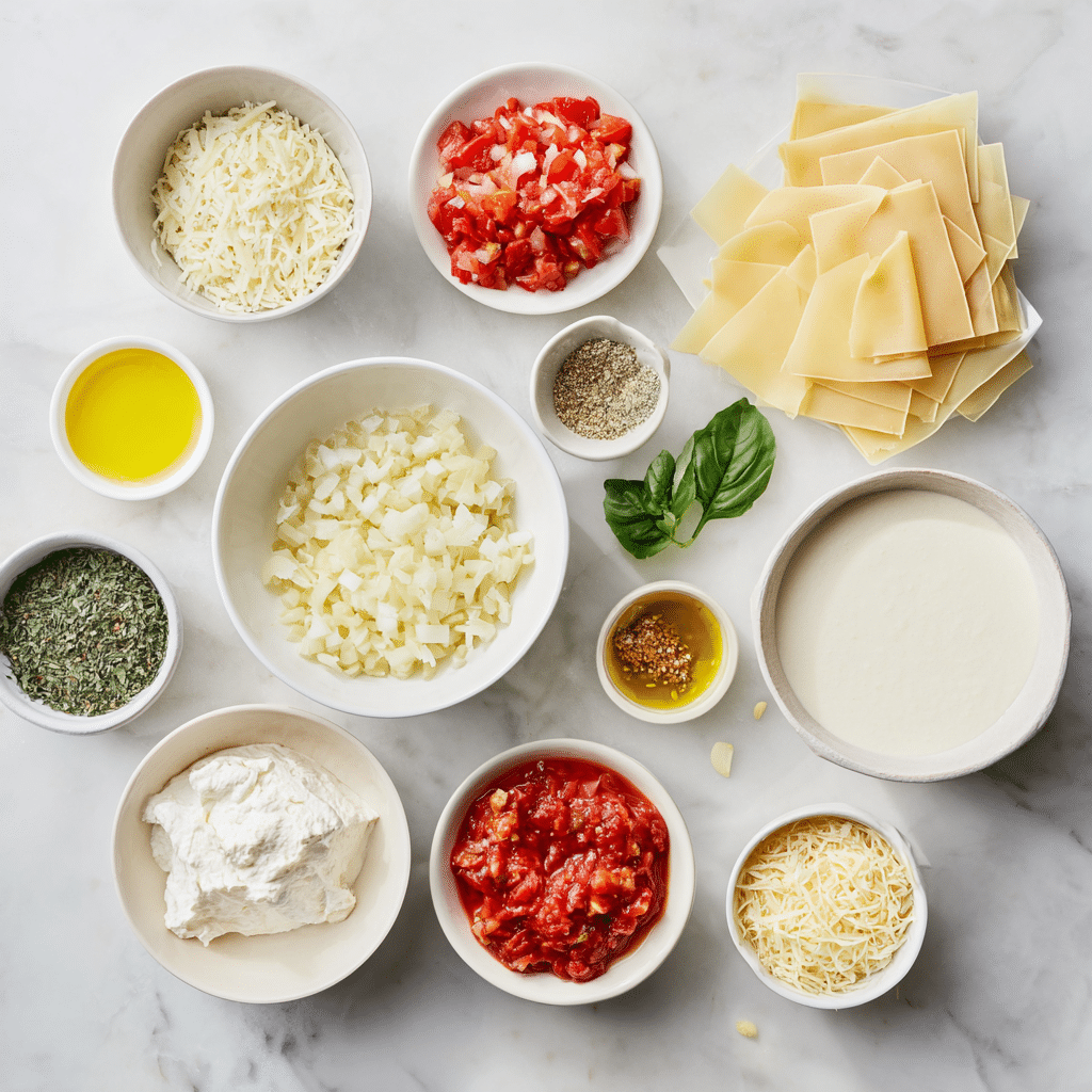 Creamy Lemon Ricotta Lasagna Soup ingredients