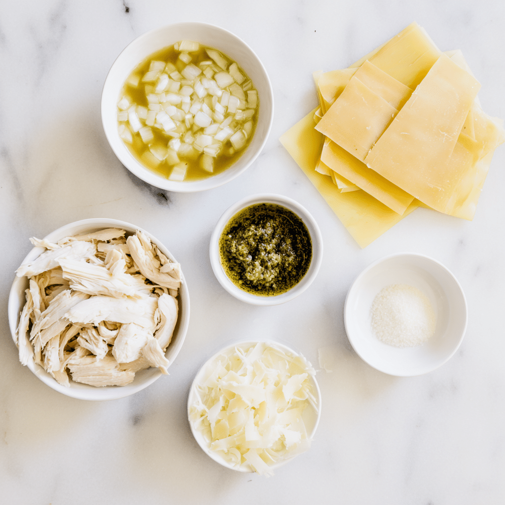 One-Pot Chicken Pesto Lasagna Soup Ingredients