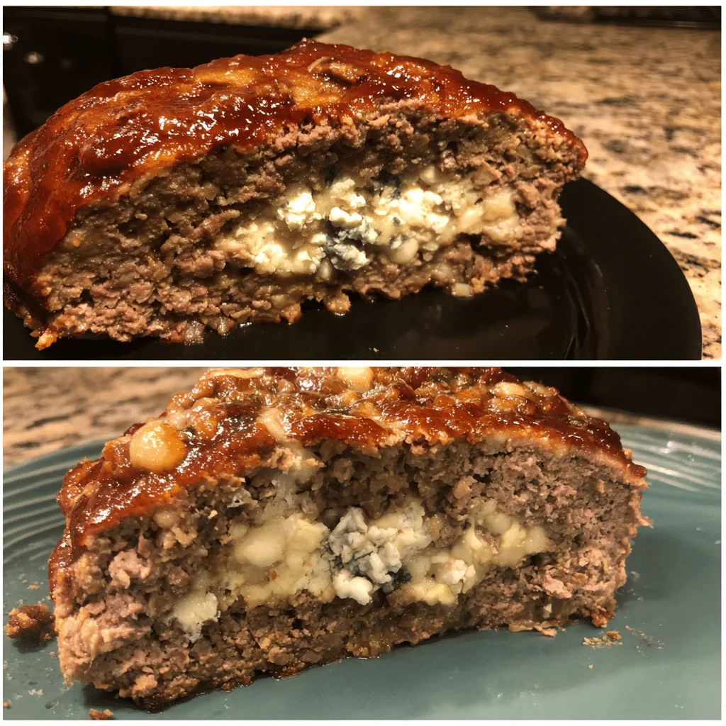 Blue Cheese Stuffed Meatloaf, bold and savory