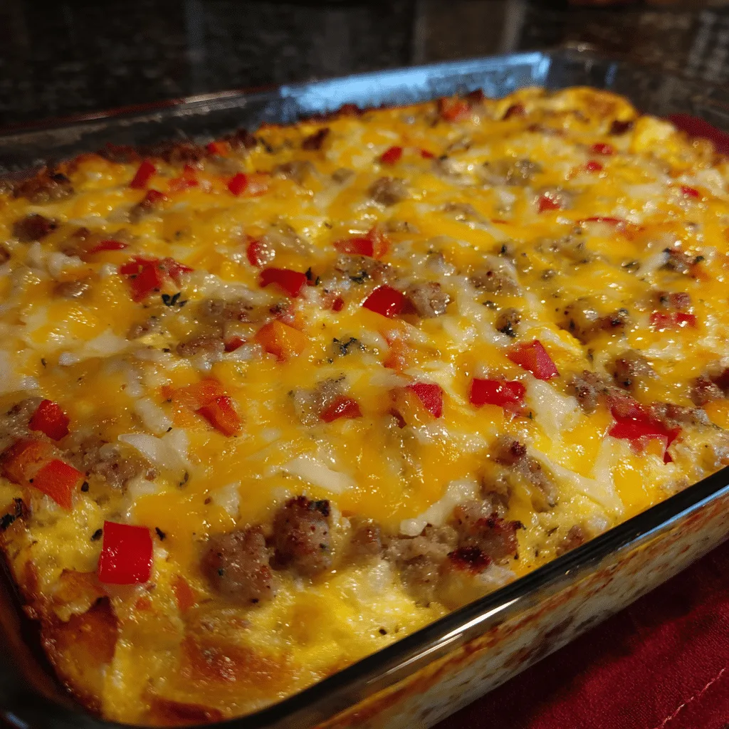 Christmas Breakfast Casserole, cozy and savory