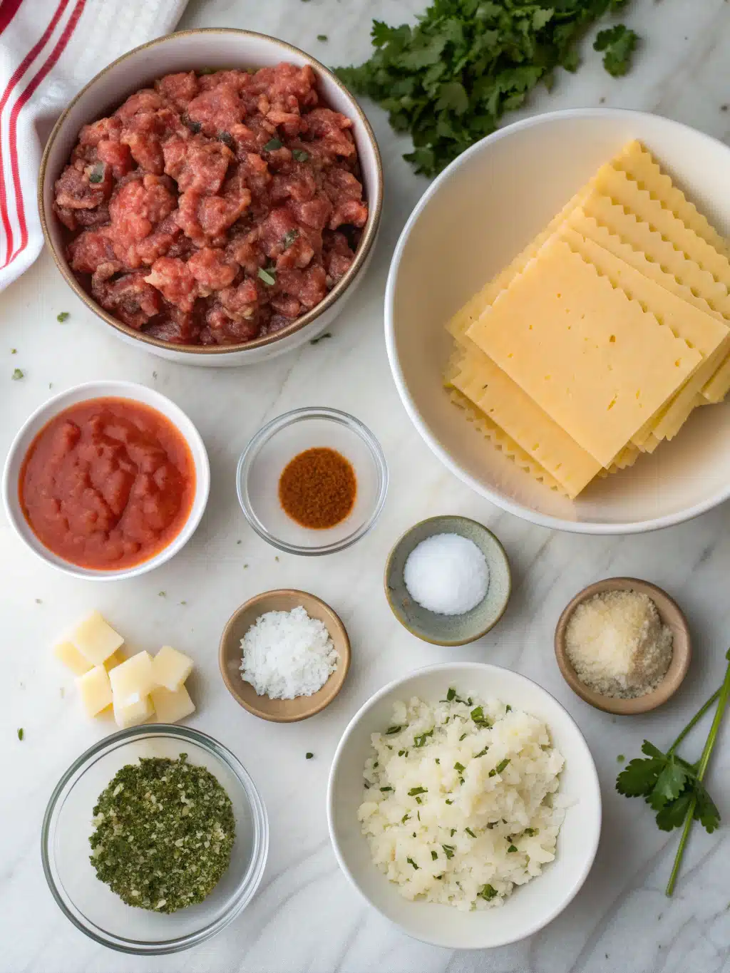 christmas lasagna soup ingredients