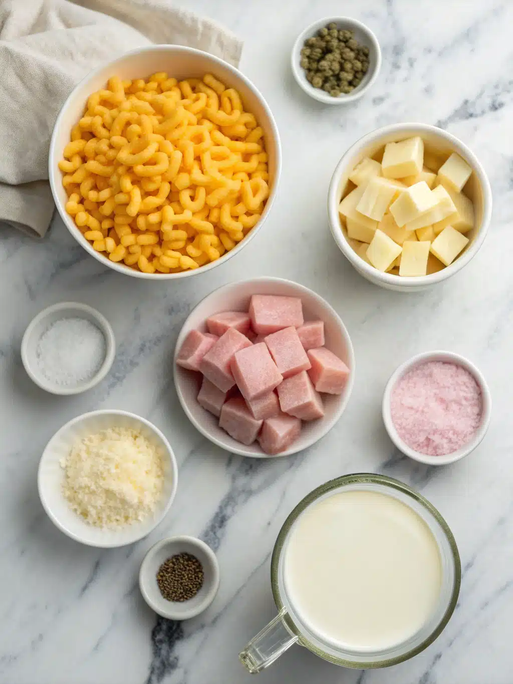 christmas mac and cheese bake ingredients
