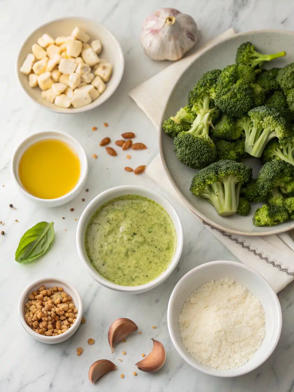 creamy broccoli pesto soup ingredients