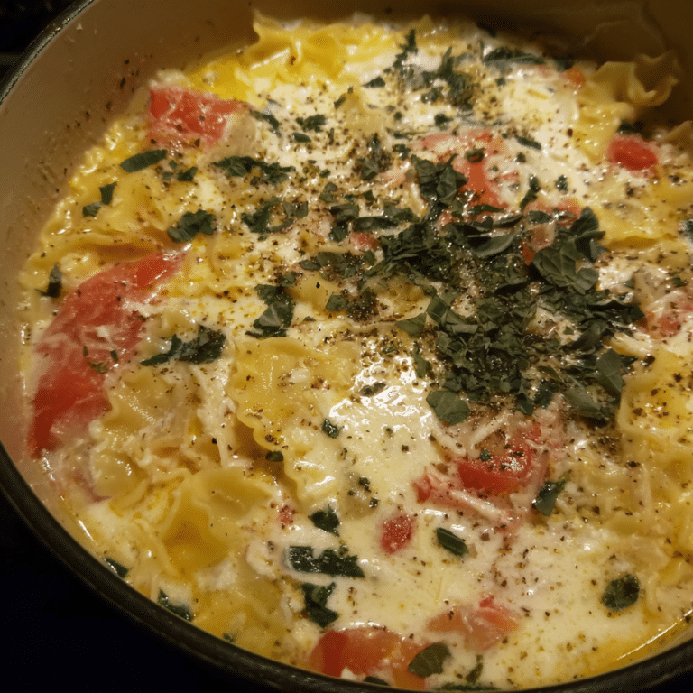 Creamy Lemon Ricotta Lasagna Soup, bright and creamy