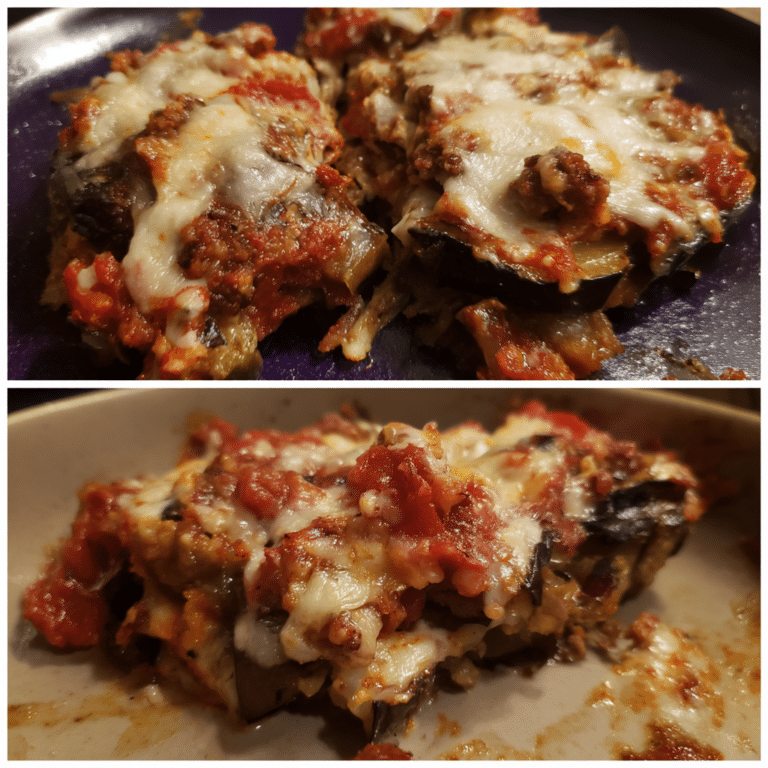 Ground Beef and Eggplant Casserole, savory and wholesome