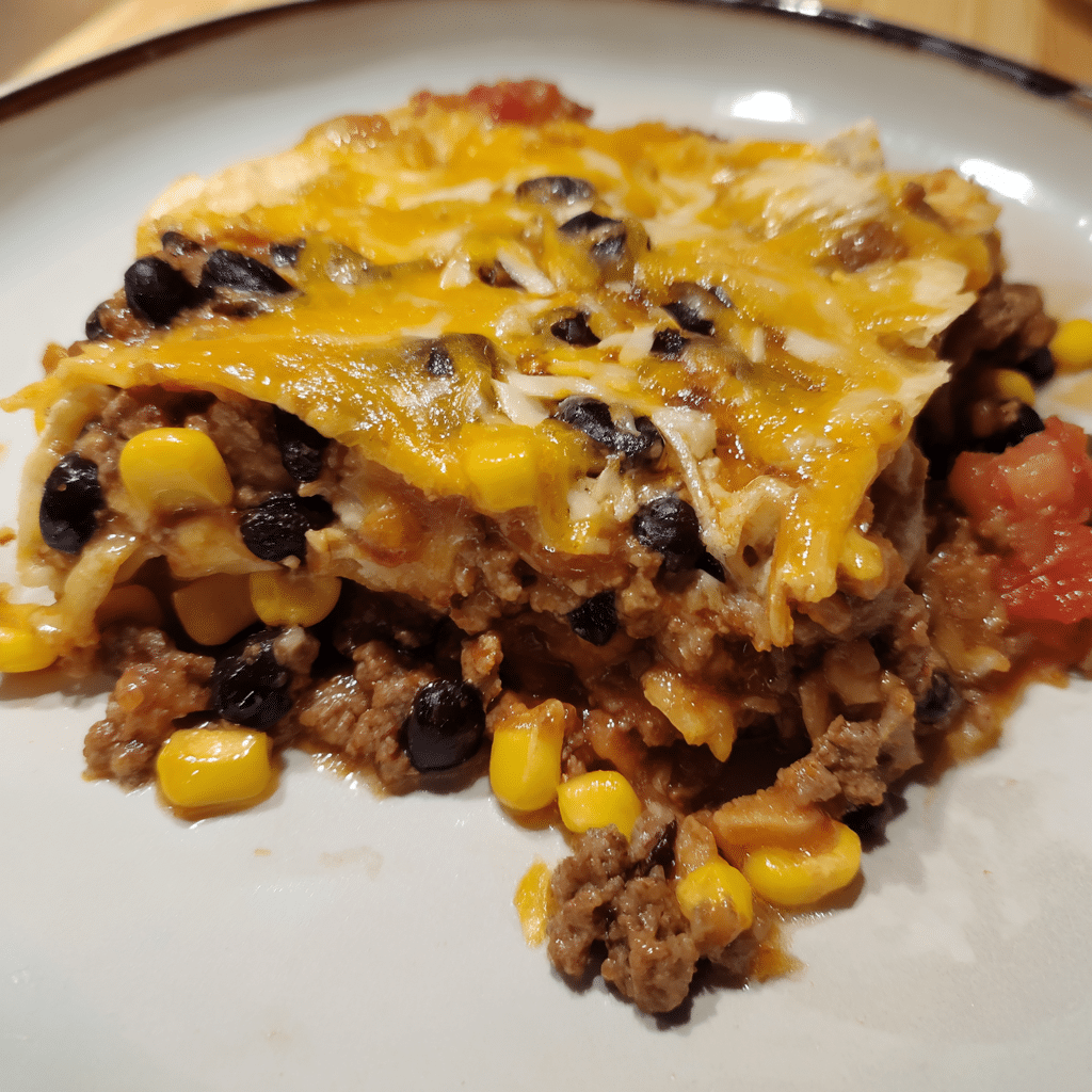 Ground Beef Burrito Bake, cheesy and filling