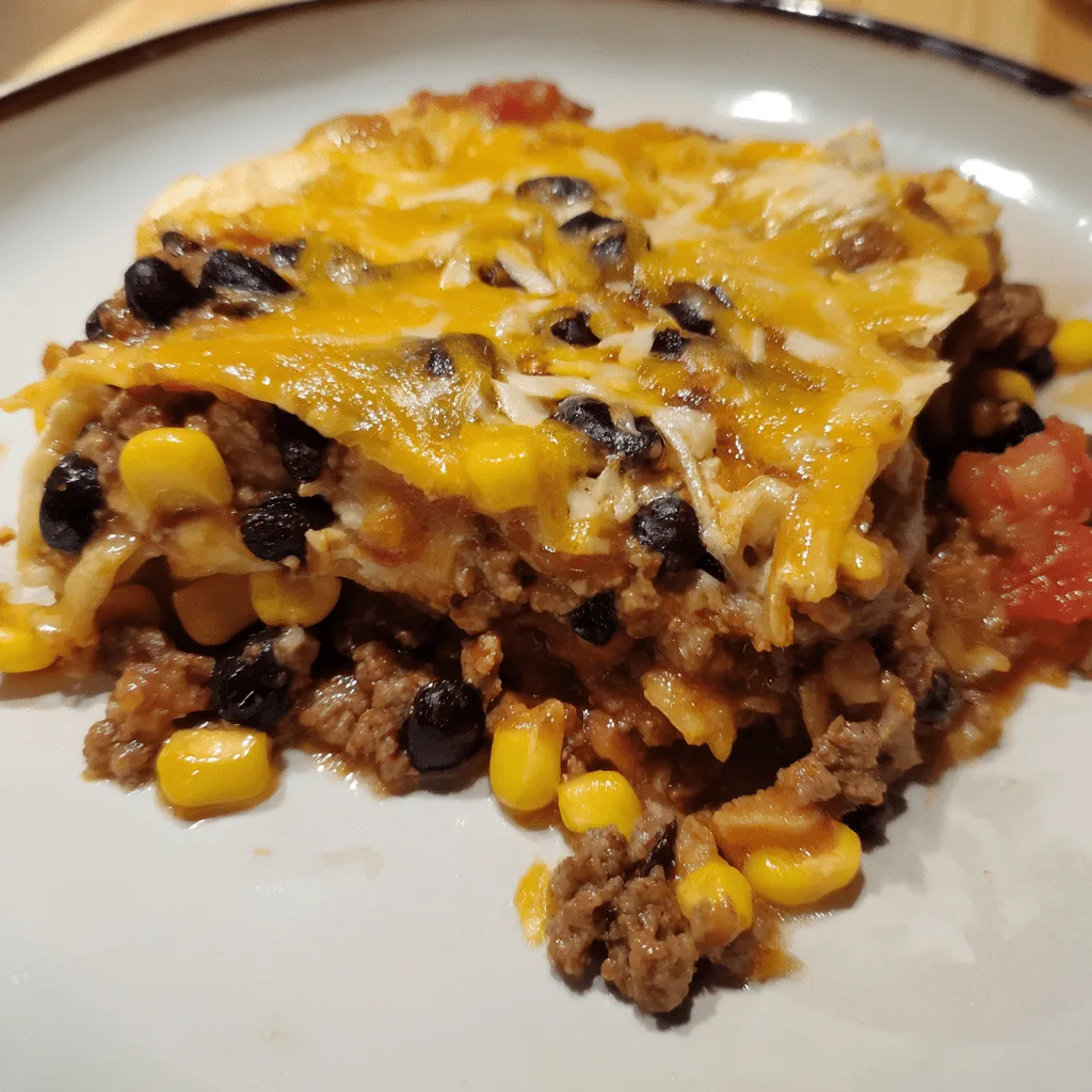 Ground Beef Burrito Bake, cheesy and filling