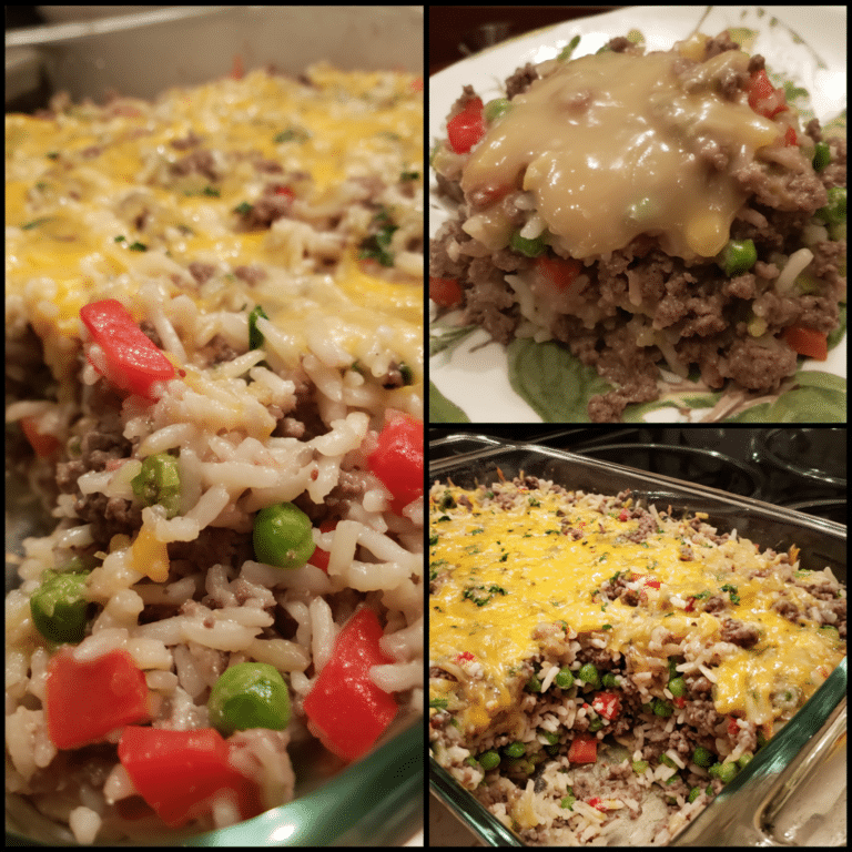 Ground Beef Christmas Casserole, festive and hearty