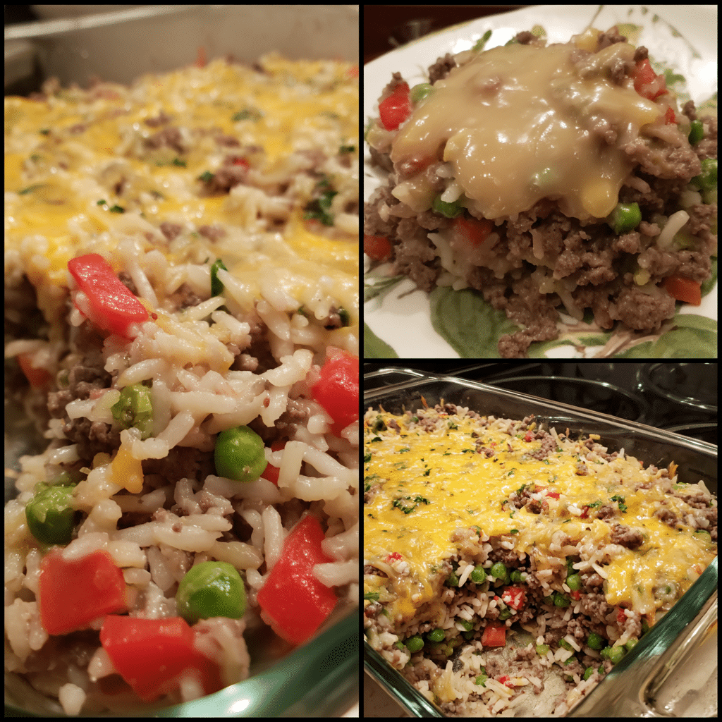 Ground Beef Christmas Casserole, festive and hearty