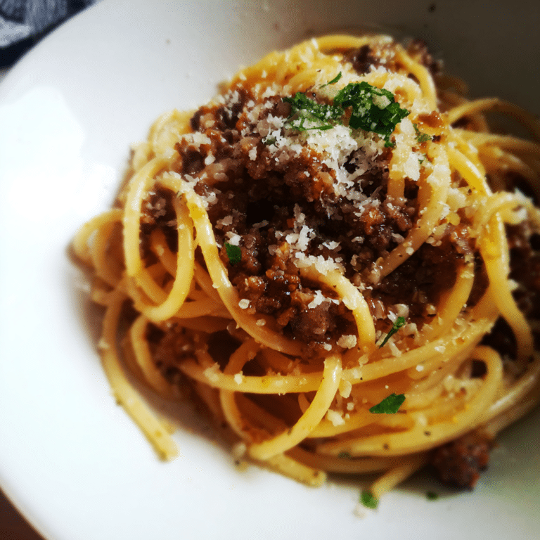 Ground Beef Garlic Butter Spaghetti, rich and comforting