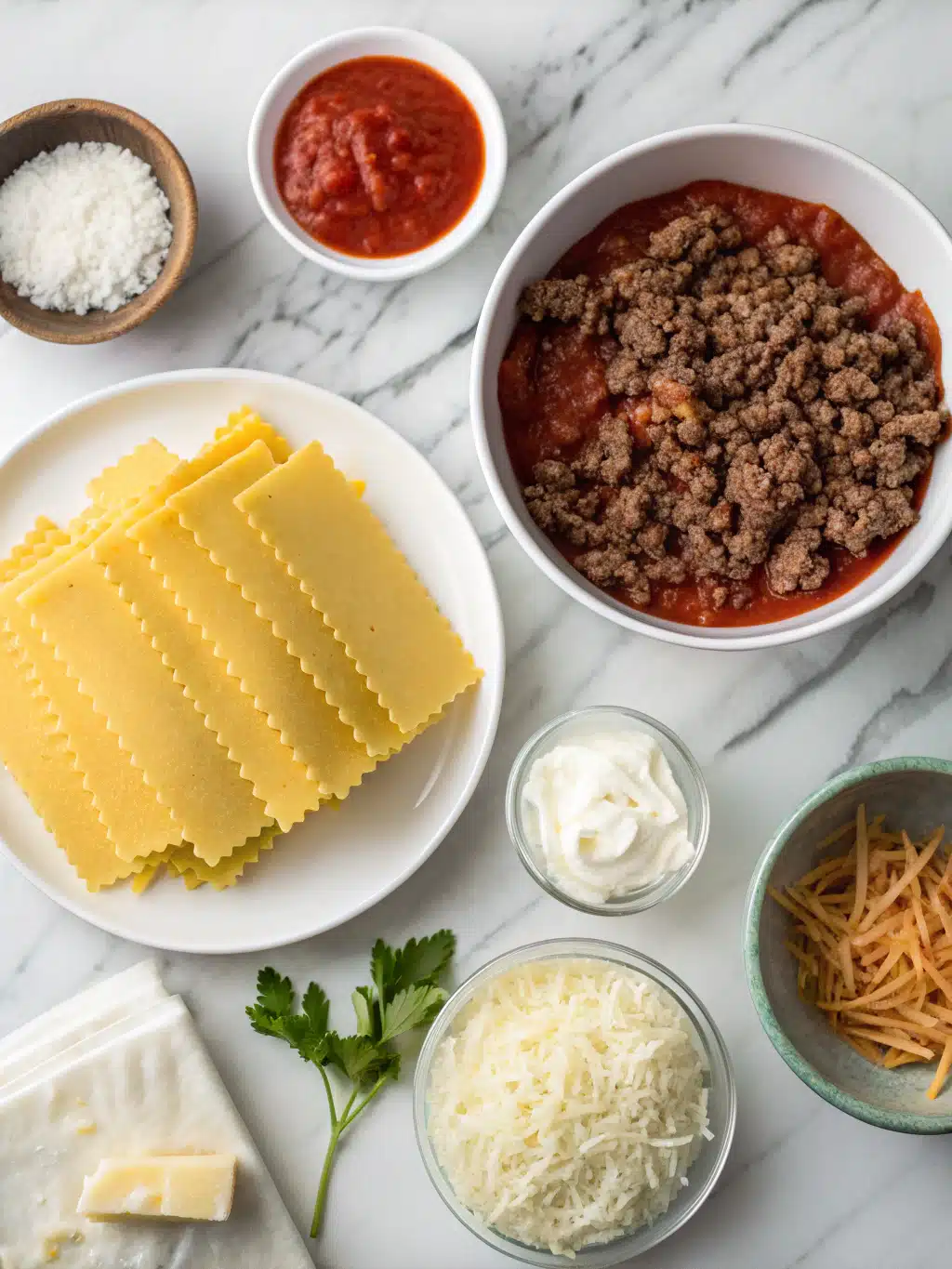 ground beef lasagna casserole ingredients
