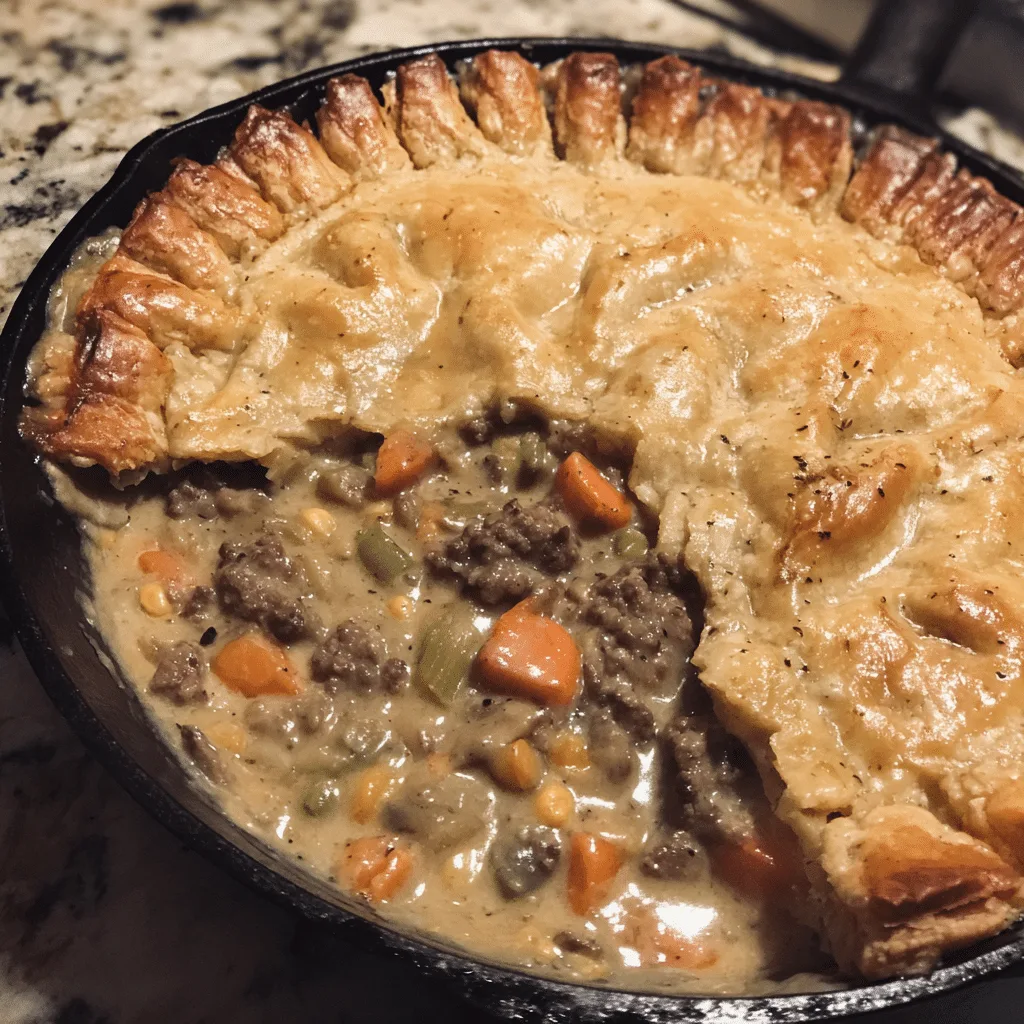 Ground Beef Pot Pie Casserole