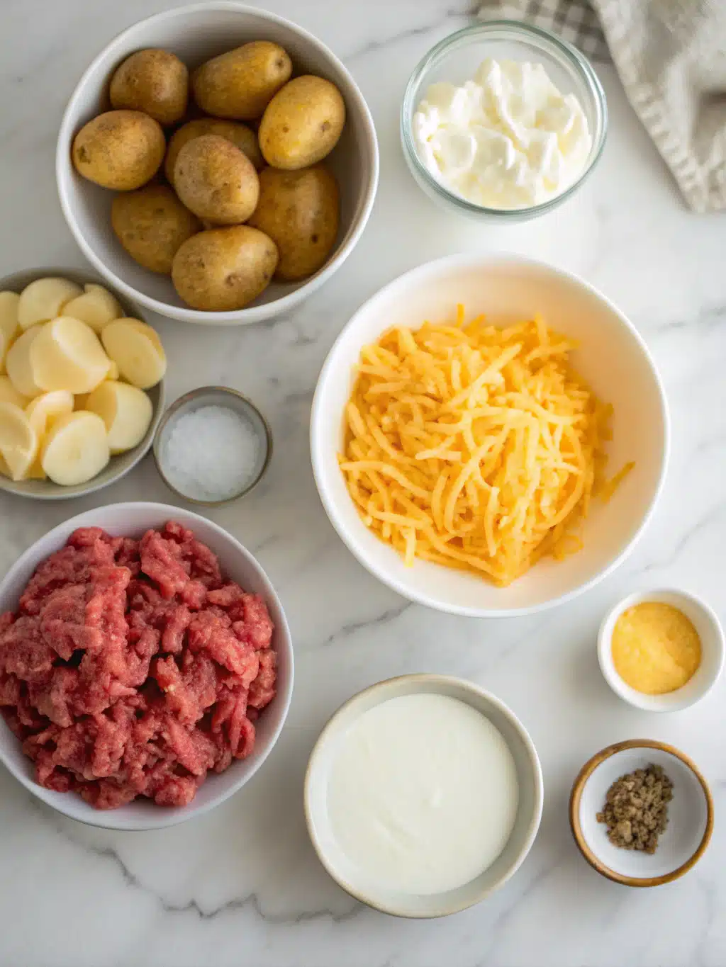 ground beef potato bake with sour cream ingredients