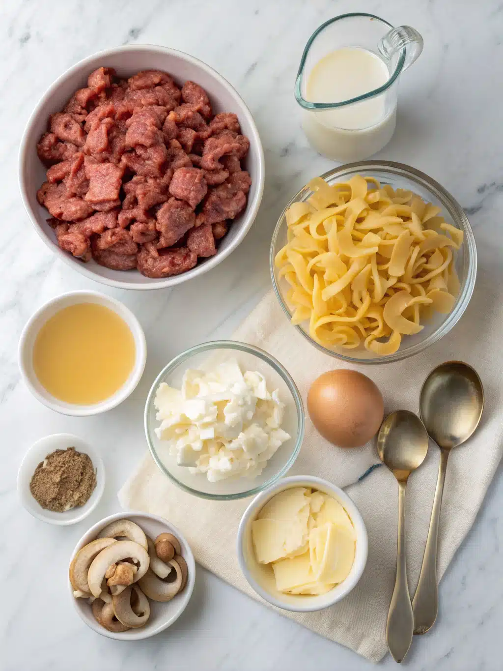 ground beef stroganoff casserole ingredients
