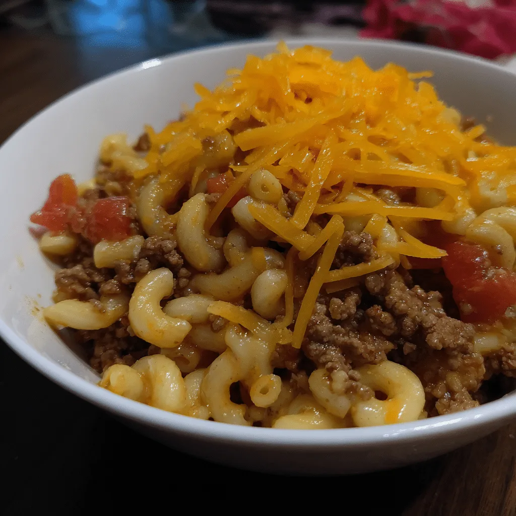 Ground Beef Taco Mac