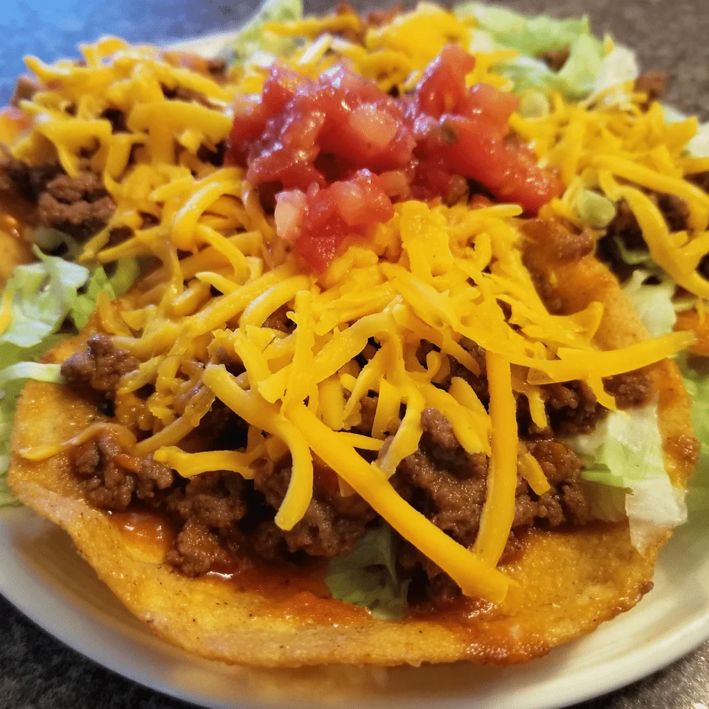 Ground Beef Tostadas, crispy and flavorful