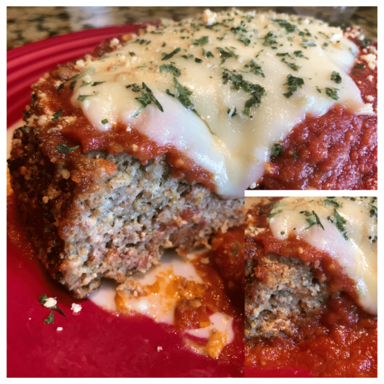 Italian Meatloaf Parmesan, cheesy and classic