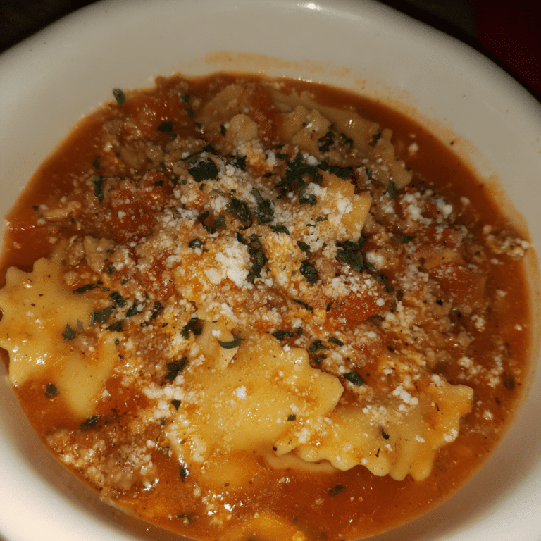 Lasagna Soup with Ground Turkey, light and hearty