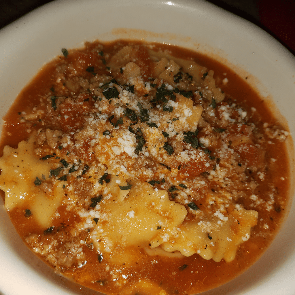 Lasagna Soup with Ground Turkey, light and hearty