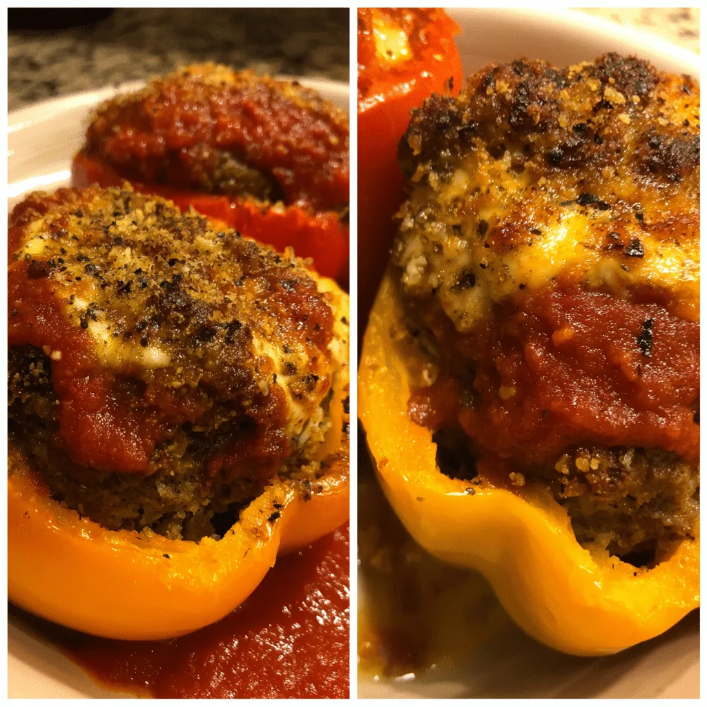 Meatloaf Stuffed Peppers, hearty and colorful
