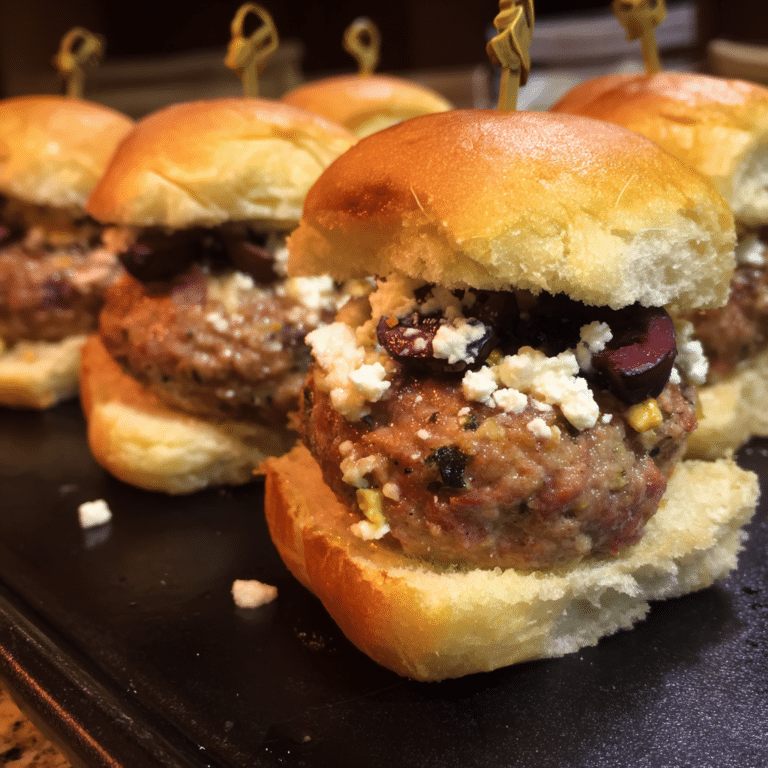 Mediterranean Meatloaf Sliders, fresh and flavorful